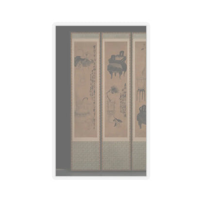 Jang Seung-eop (pen name - Still life with bronze vessels and flowering plants - 1894 v6 - STICKER Vinyl Kiss-Cut Decal