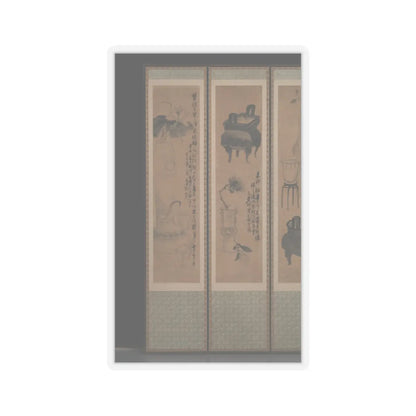 Jang Seung-eop (pen name - Still life with bronze vessels and flowering plants - 1894 v6 - STICKER Vinyl Kiss-Cut Decal