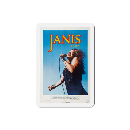 Janis 1974 Movie Poster Die-Cut Magnet-2 Inch-The Sticker Space