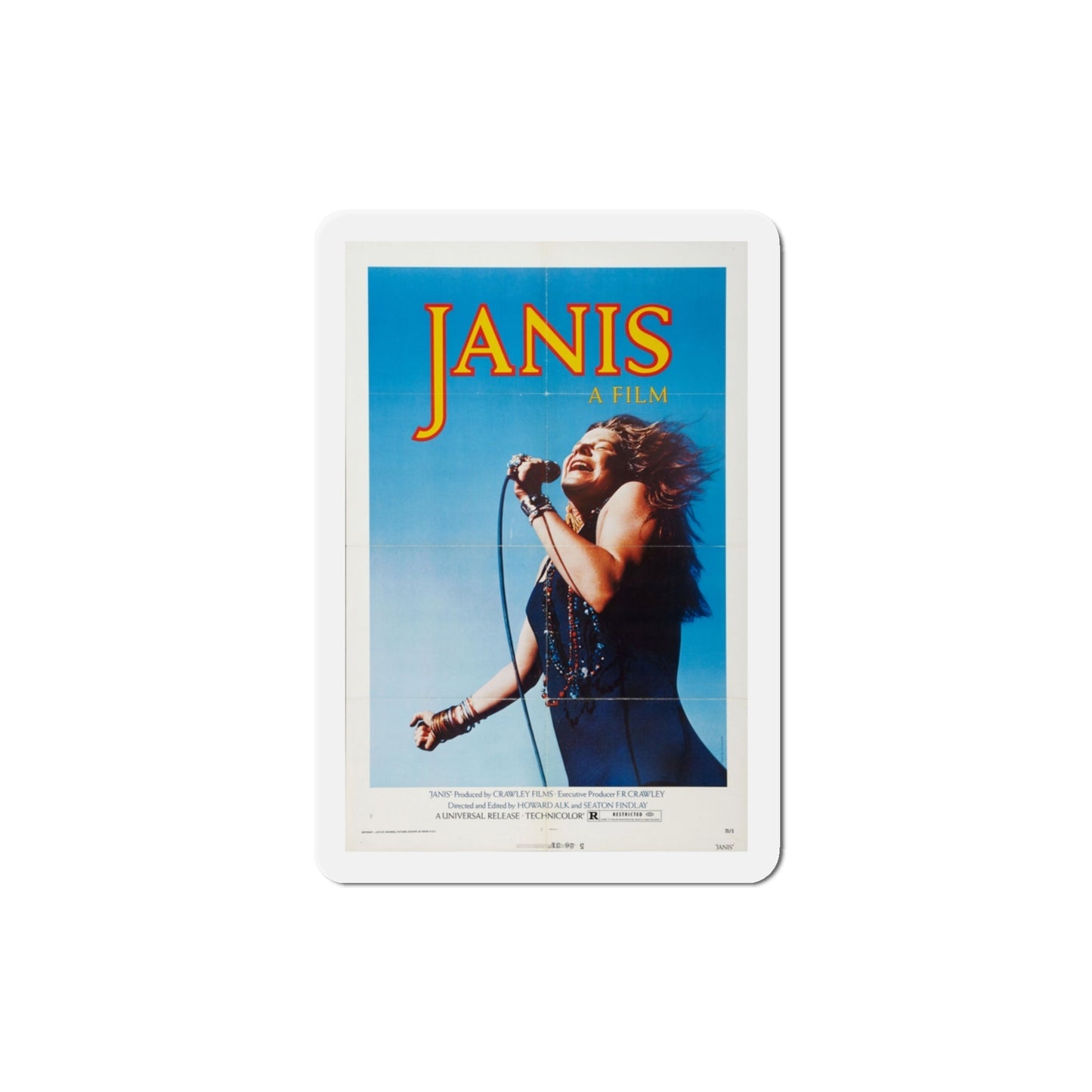 Janis 1974 Movie Poster Die-Cut Magnet-3 Inch-The Sticker Space