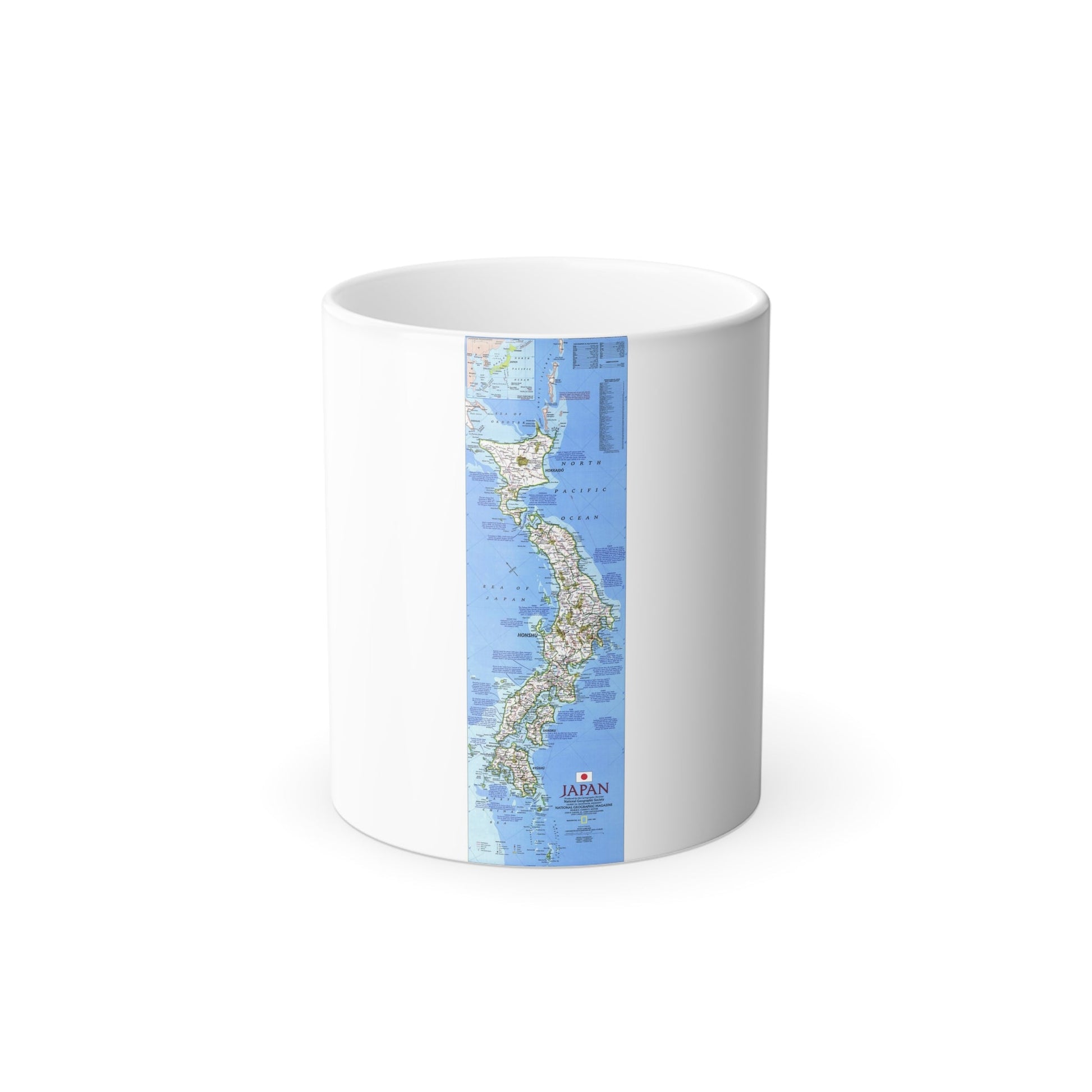 Japan (1984) (Map) Color Changing Mug 11oz-11oz-The Sticker Space