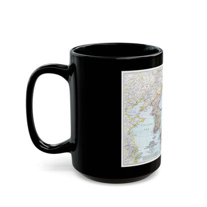 Japan and Korea (1945) (Map) Black Coffee Mug-The Sticker Space