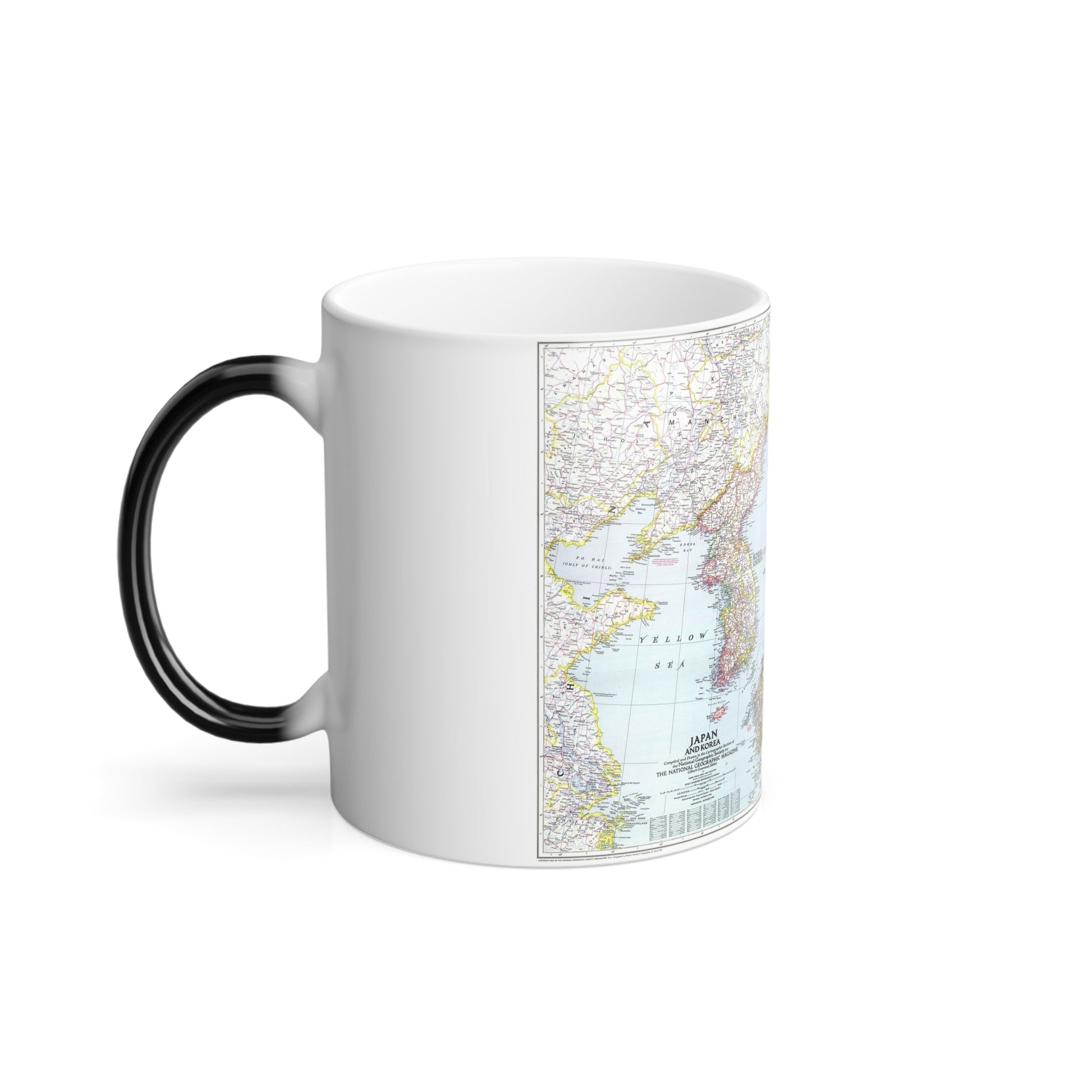 Japan and Korea (1945) (Map) Color Changing Mug 11oz-11oz-The Sticker Space