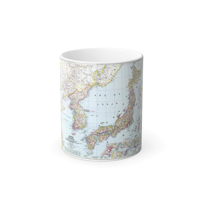 Japan and Korea (1945) (Map) Color Changing Mug 11oz-11oz-The Sticker Space