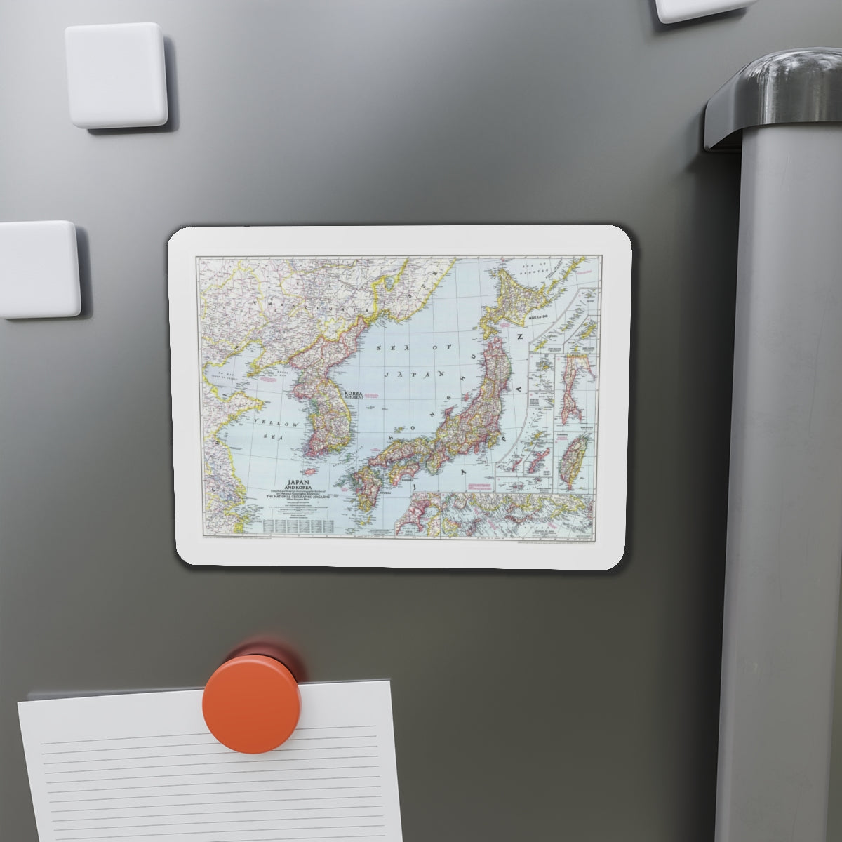 Japan and Korea (1945) (Map) Refrigerator Magnet-The Sticker Space