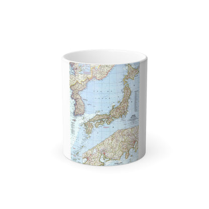 Japan and Korea (1960) (Map) Color Changing Mug 11oz-11oz-The Sticker Space