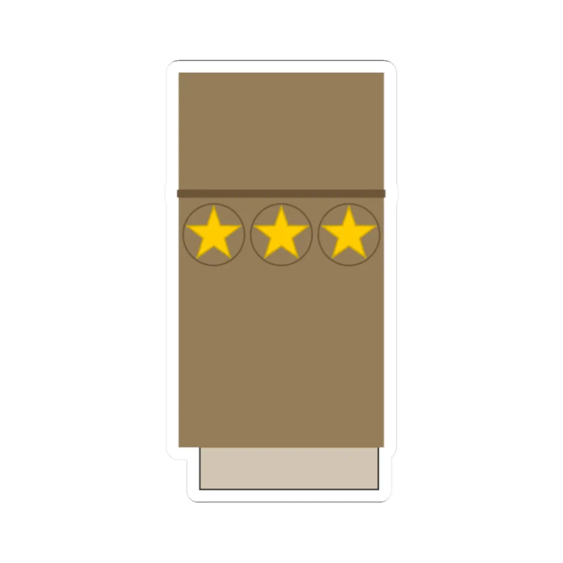 Japan Army OF 2 Sleeve 1943 1945 (Japan) (Military Rank) STICKER Vinyl Kiss-Cut Decal 2 Inch White - The Sticker Space