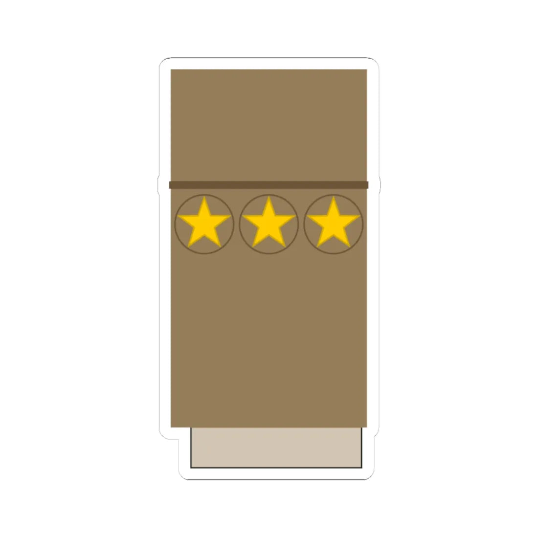 Japan Army OF 2 Sleeve 1943 1945 (Japan) (Military Rank) STICKER Vinyl Kiss-Cut Decal 3 Inch White - The Sticker Space