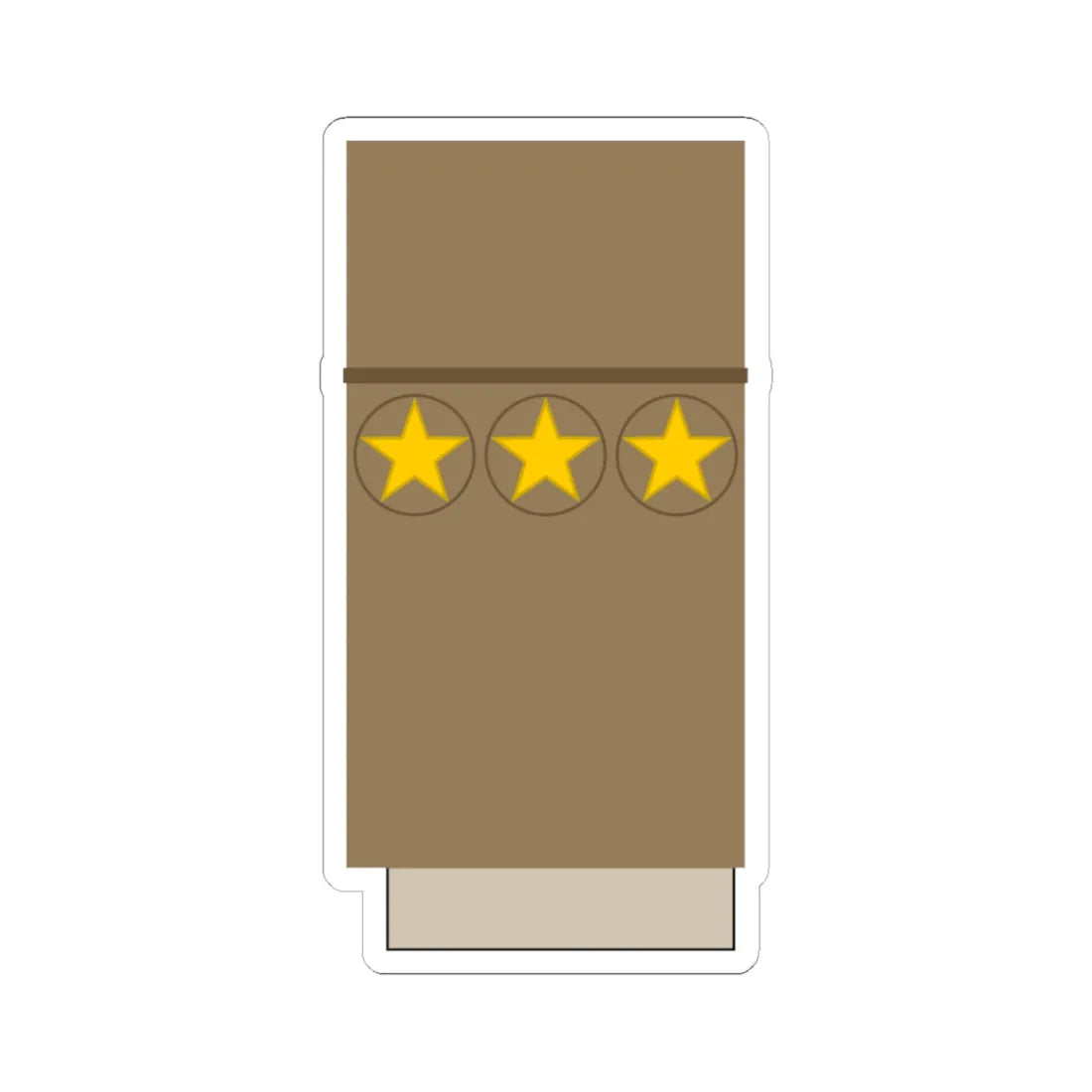 Japan Army OF 2 Sleeve 1943 1945 (Japan) (Military Rank) STICKER Vinyl Kiss-Cut Decal 6 Inch White - The Sticker Space