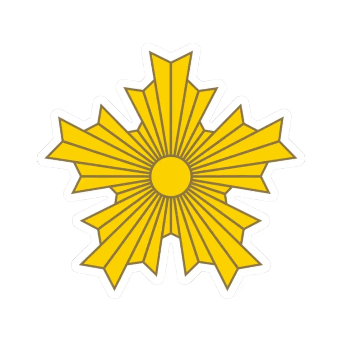 関東都督府典獄監吏及看守帽章 (Japan) (Coat of Arms) STICKER Vinyl Kiss-Cut Decal 2 Inch White - The Sticker Space