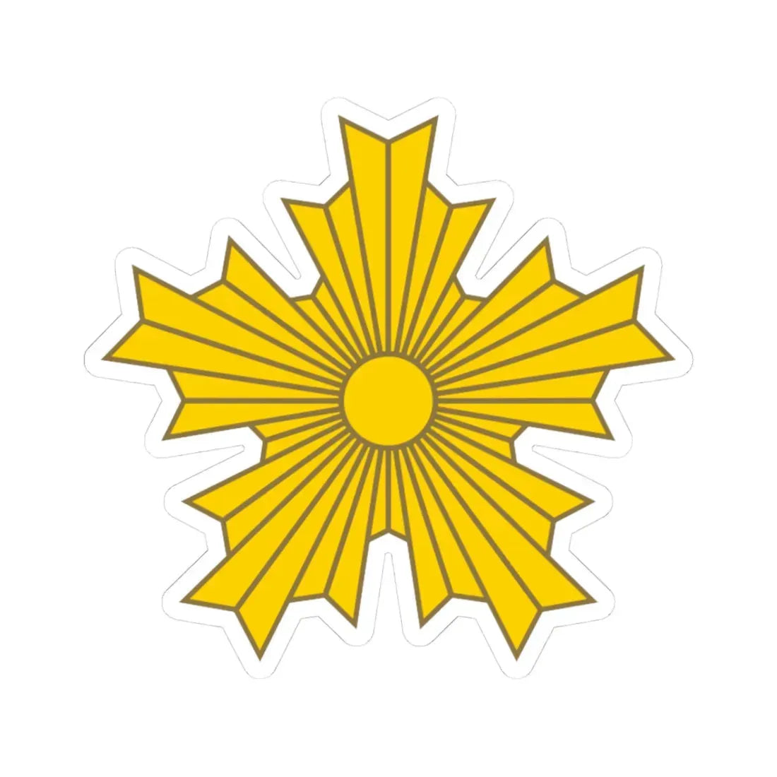 関東都督府典獄監吏及看守帽章 (Japan) (Coat of Arms) STICKER Vinyl Kiss-Cut Decal 3 Inch White - The Sticker Space