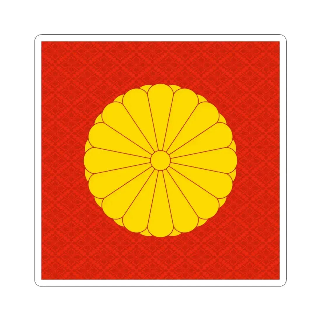十六八重表菊 (Japan) (Coat of Arms) STICKER Vinyl Kiss-Cut Decal 3 Inch White - The Sticker Space
