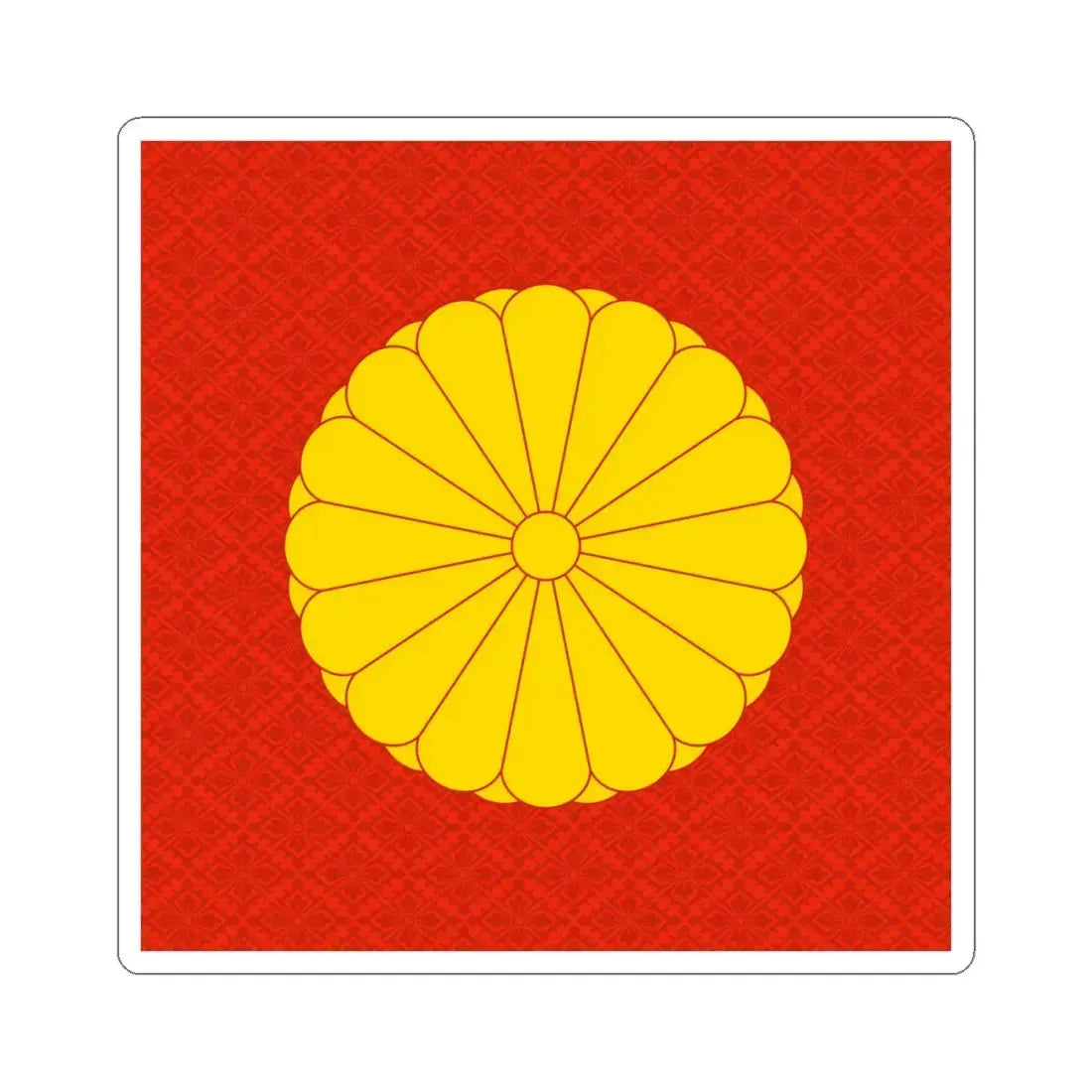 十六八重表菊 (Japan) (Coat of Arms) STICKER Vinyl Kiss-Cut Decal 4 Inch White - The Sticker Space