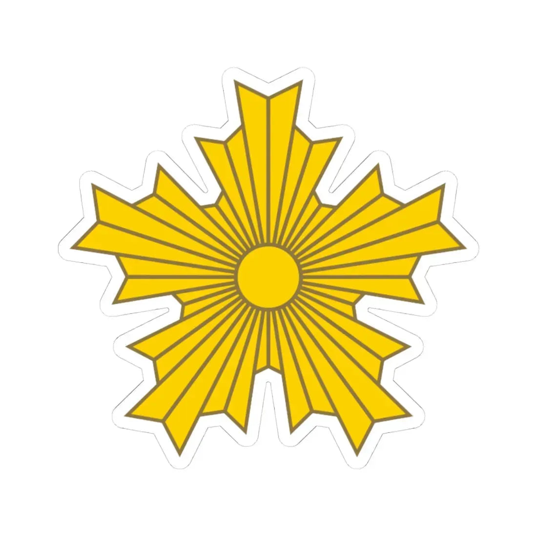 関東都督府典獄監吏及看守帽章 (Japan) (Coat of Arms) STICKER Vinyl Kiss-Cut Decal 4 Inch White - The Sticker Space