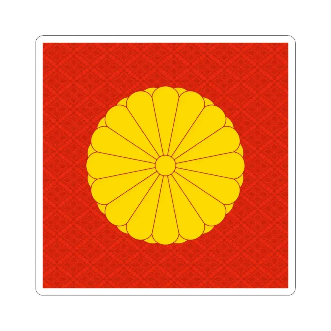 十六八重表菊 (Japan) (Coat of Arms) STICKER Vinyl Kiss-Cut Decal 6 Inch White - The Sticker Space