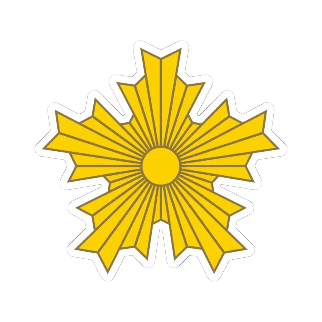 関東都督府典獄監吏及看守帽章 (Japan) (Coat of Arms) STICKER Vinyl Kiss-Cut Decal 6 Inch White - The Sticker Space