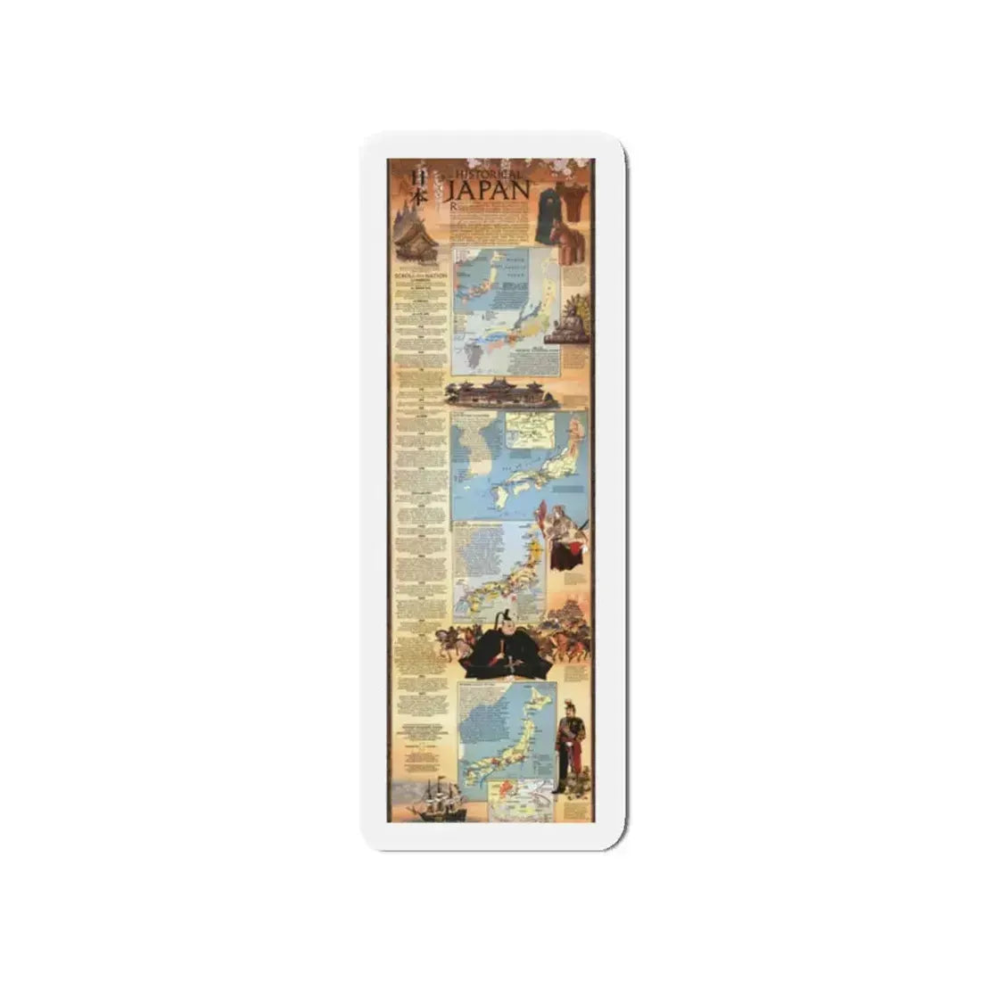 Japan - Historical (1984) (Map) Refrigerator Magnet 2 Inch - The Sticker Space