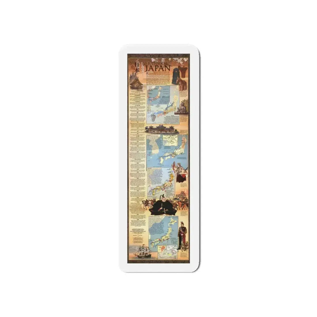 Japan - Historical (1984) (Map) Refrigerator Magnet 4 Inch - The Sticker Space