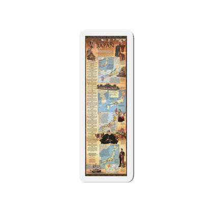 Japan - Historical (1984) (Map) Refrigerator Magnet-4" x 4"-The Sticker Space