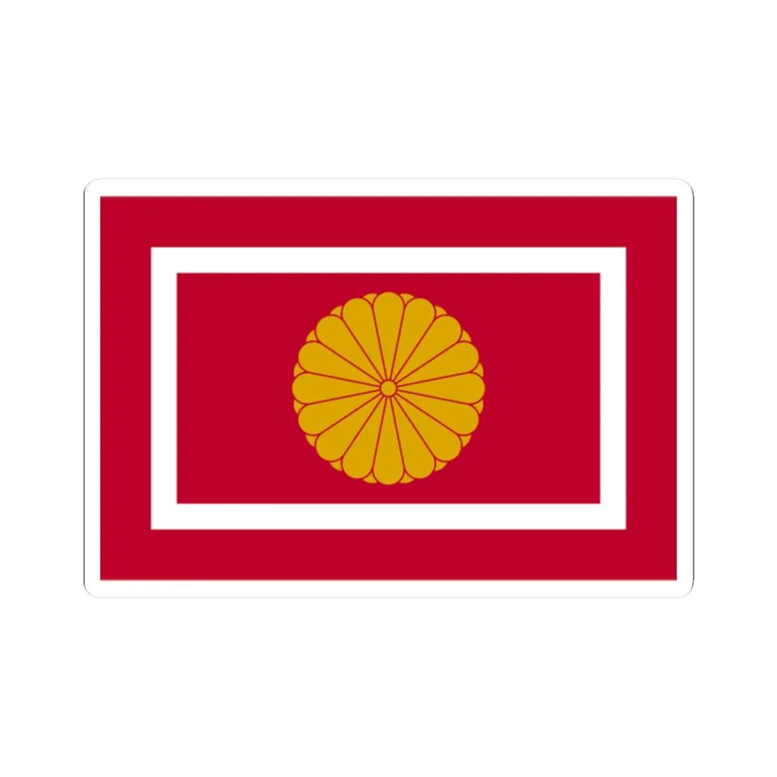 Japan Koutaisison Flag (Japan) (Coat of Arms) STICKER Vinyl Kiss-Cut Decal 2 Inch White - The Sticker Space