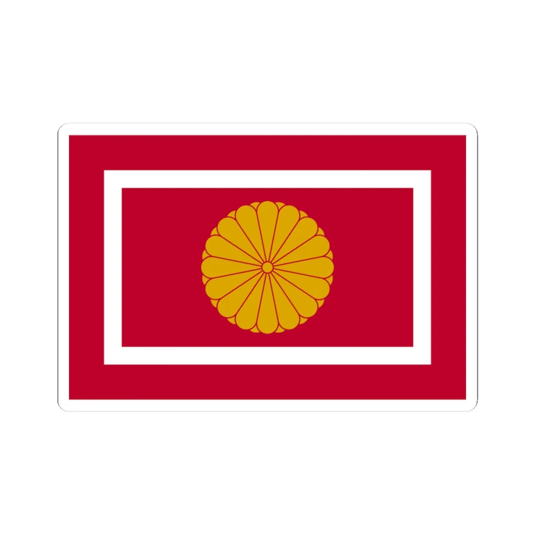Japan Koutaisison Flag (Japan) (Coat of Arms) STICKER Vinyl Kiss-Cut Decal 3 Inch White - The Sticker Space