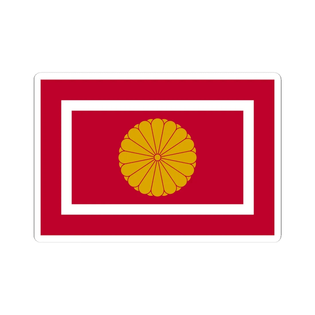 Japan Koutaisison Flag (Japan) (Coat of Arms) STICKER Vinyl Kiss-Cut Decal 4 Inch White - The Sticker Space