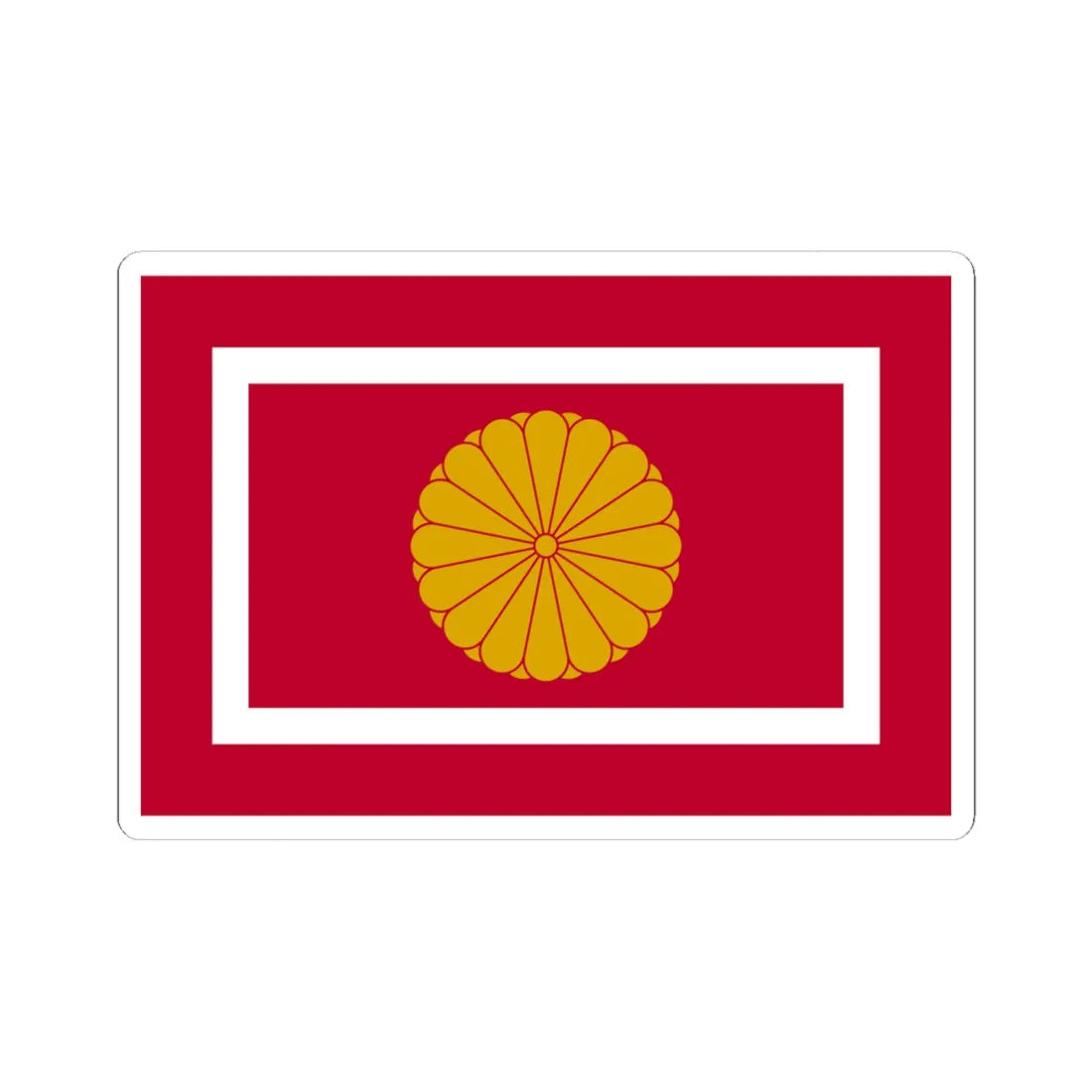 Japan Koutaisison Flag (Japan) (Coat of Arms) STICKER Vinyl Kiss-Cut Decal 6 Inch White - The Sticker Space