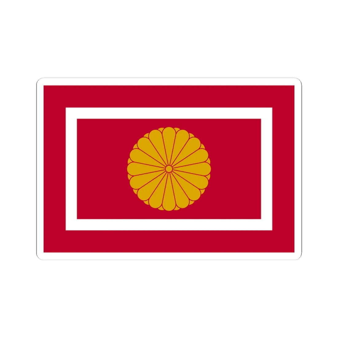 Japan Koutaisison Flag (Japan) STICKER Vinyl Kiss-Cut Decal 4 Inch White - The Sticker Space