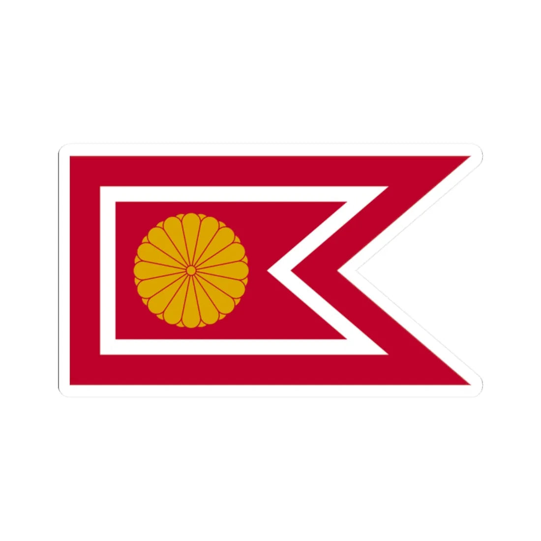 Japan Koutaisisonhi Flag (Japan) (Coat of Arms) STICKER Vinyl Kiss-Cut Decal 2 Inch White - The Sticker Space
