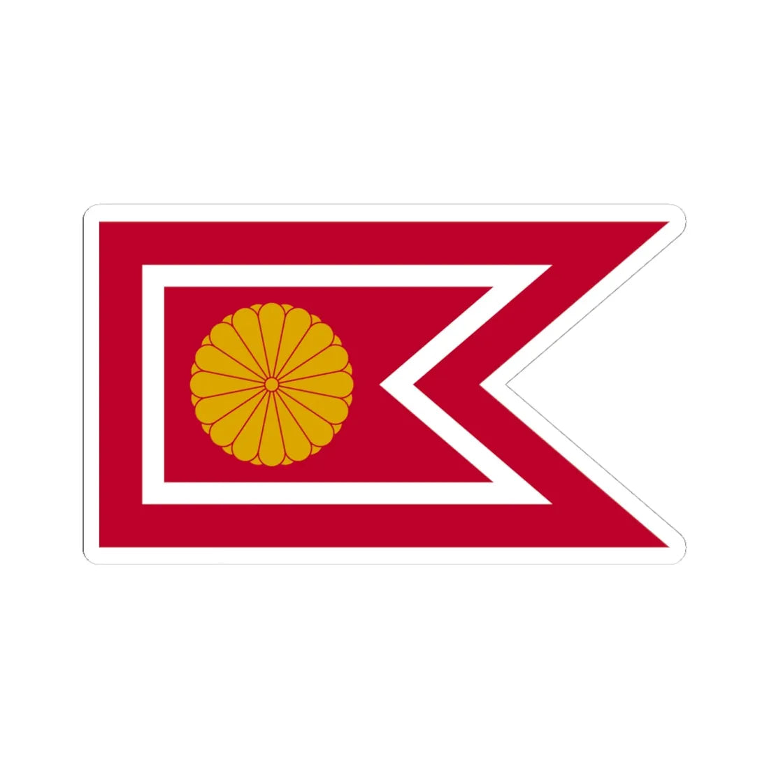 Japan Koutaisisonhi Flag (Japan) (Coat of Arms) STICKER Vinyl Kiss-Cut Decal 4 Inch White - The Sticker Space