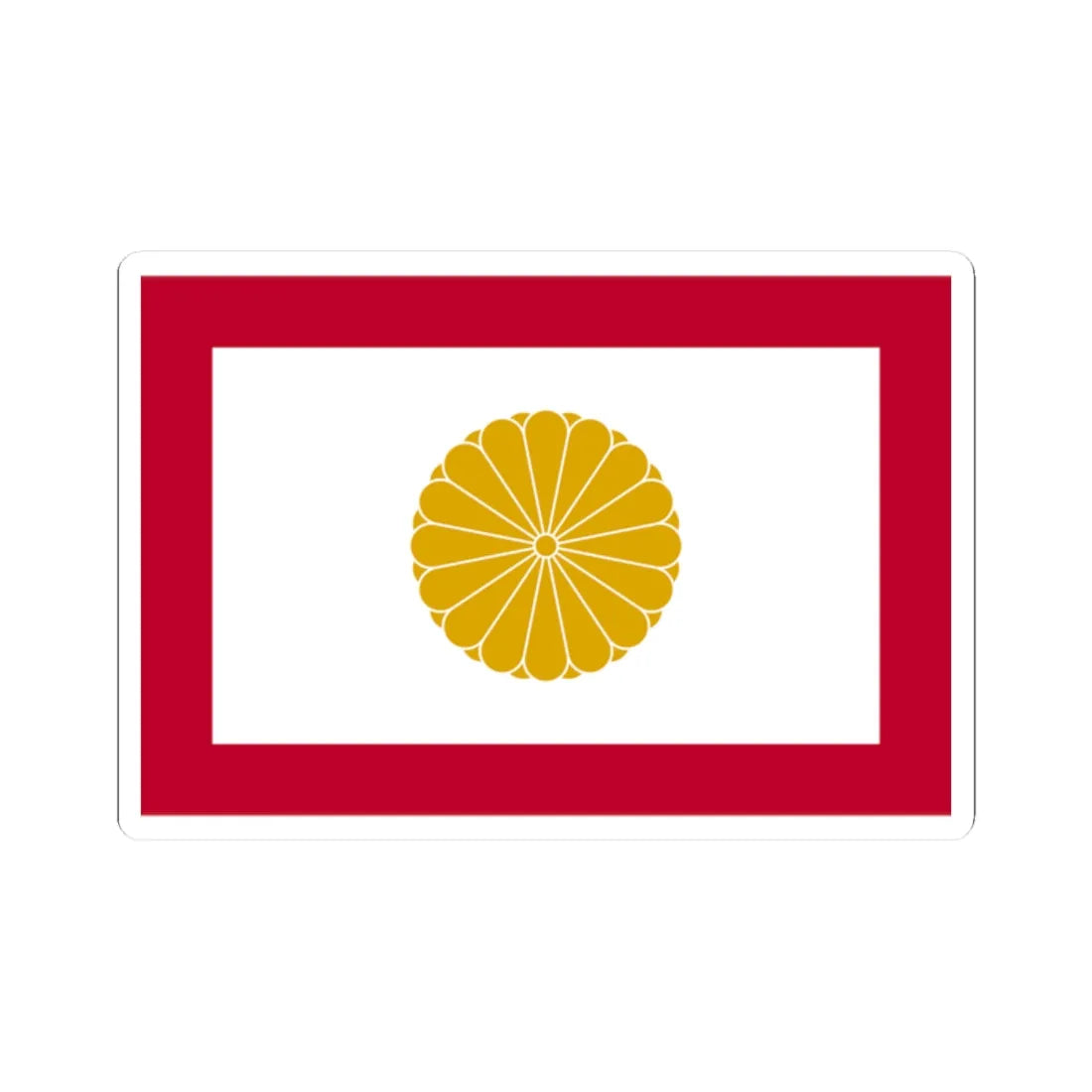 Japan Kouzoku Flag 16ben (Japan) (Coat of Arms) STICKER Vinyl Kiss-Cut Decal 2 Inch White - The Sticker Space
