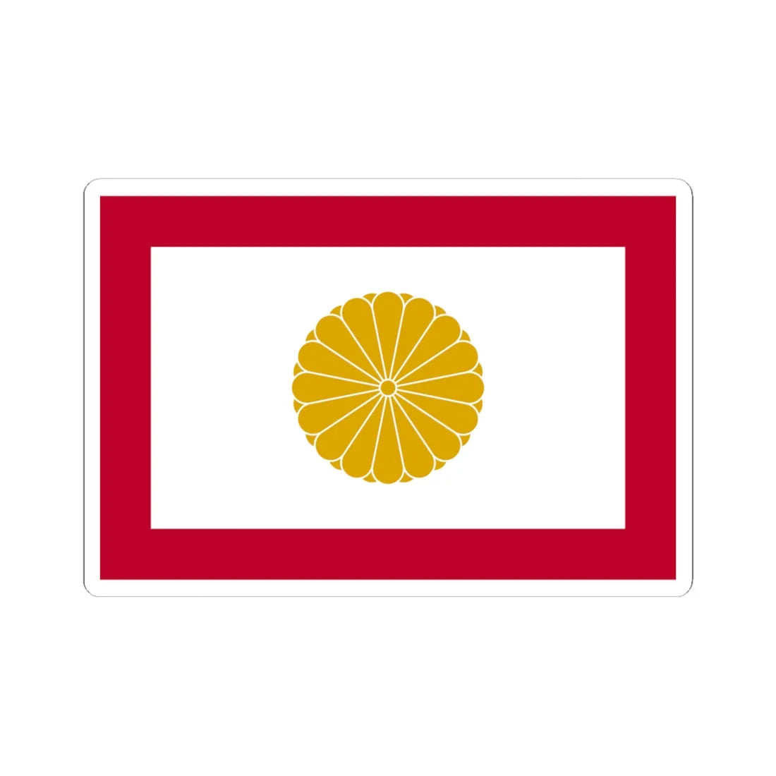 Japan Kouzoku Flag 16ben (Japan) (Coat of Arms) STICKER Vinyl Kiss-Cut Decal 6 Inch White - The Sticker Space