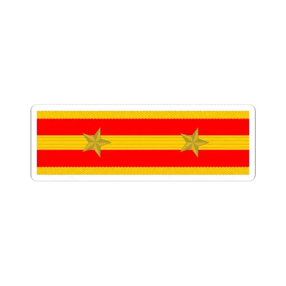 帝國陸軍の階級肩章中尉 (Japan) (Military Rank) STICKER Vinyl Kiss-Cut Decal 6 Inch White - The Sticker Space