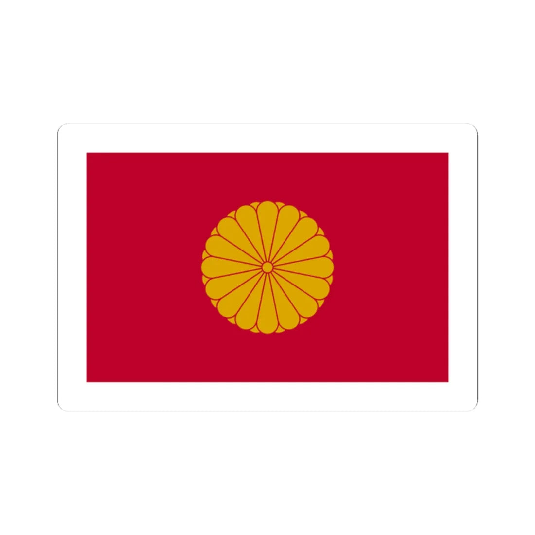 Japan Sessyo Flag (Japan) (Coat of Arms) STICKER Vinyl Kiss-Cut Decal 2 Inch White - The Sticker Space