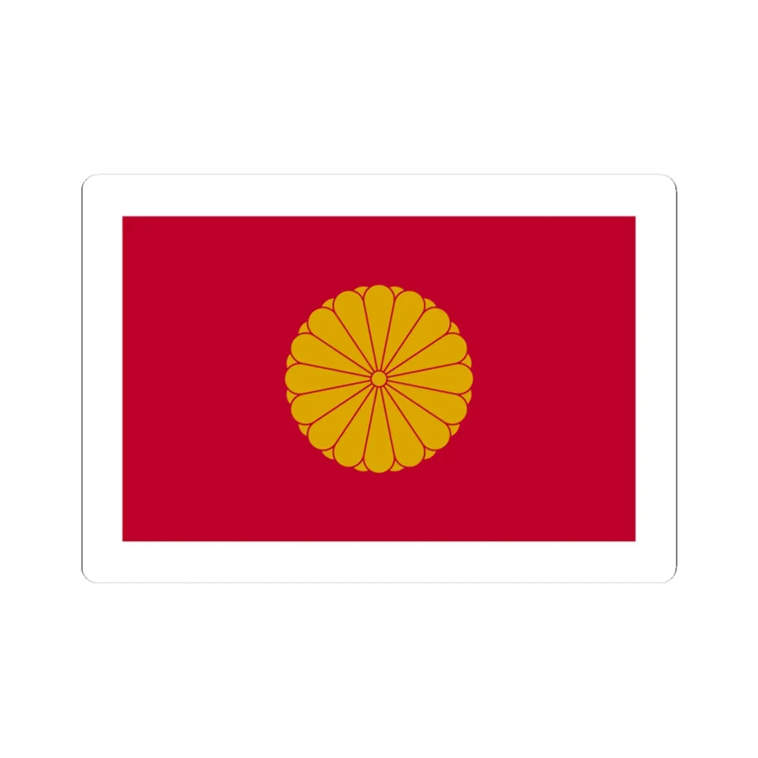 Japan Sessyo Flag (Japan) (Coat of Arms) STICKER Vinyl Kiss-Cut Decal 3 Inch White - The Sticker Space