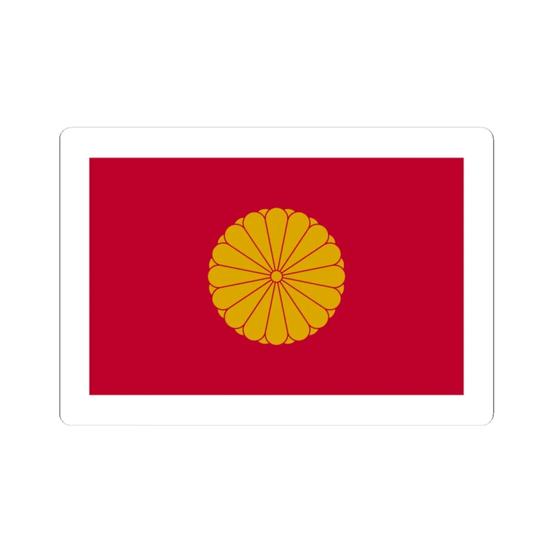 Japan Sessyo Flag (Japan) (Coat of Arms) STICKER Vinyl Kiss-Cut Decal 4 Inch White - The Sticker Space