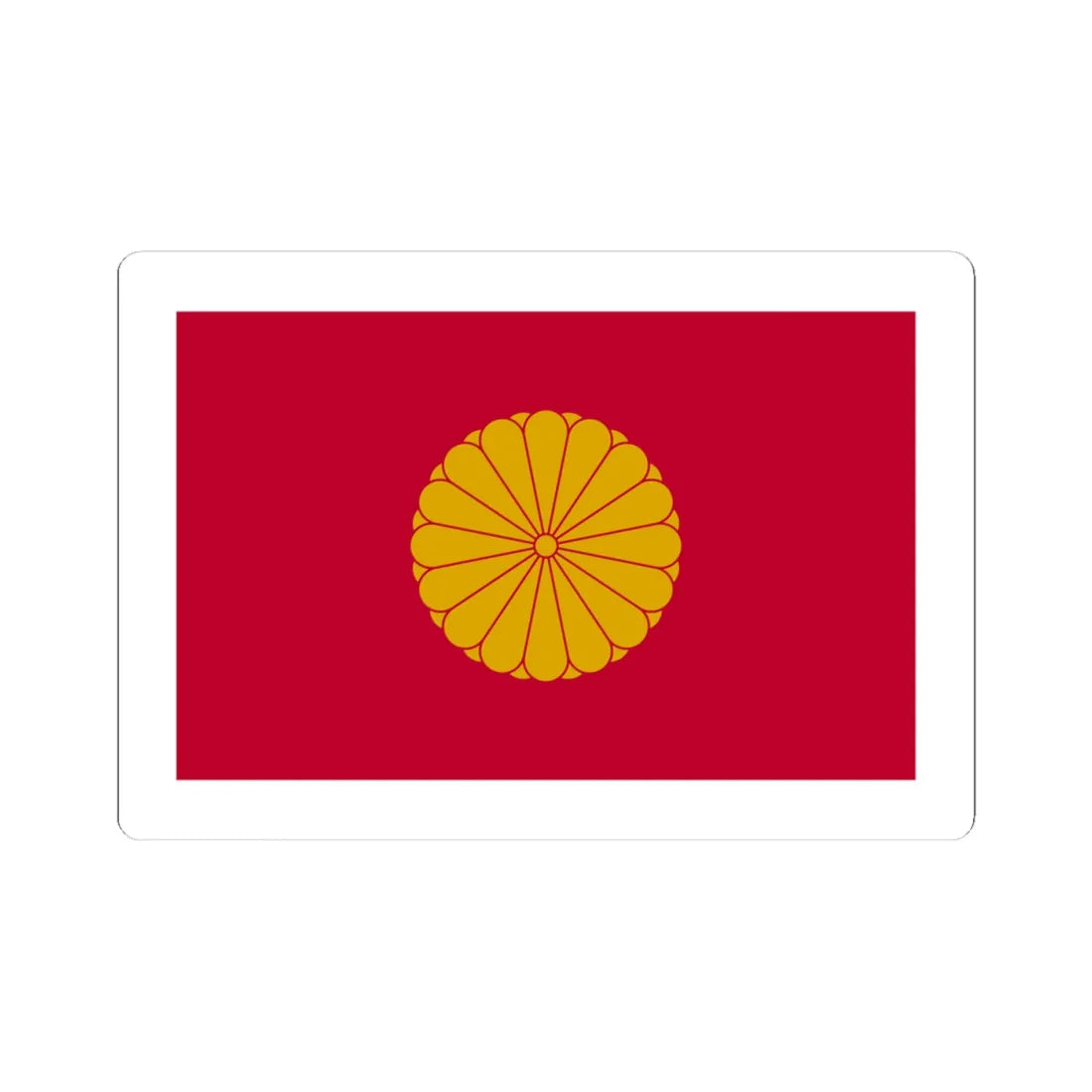 Japan Sessyo Flag (Japan) STICKER Vinyl Kiss-Cut Decal 4 Inch White - The Sticker Space