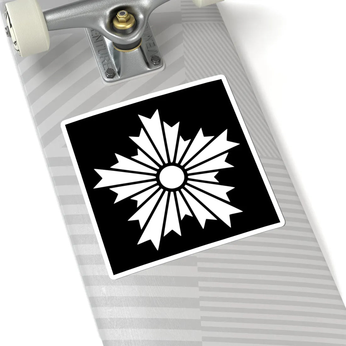 Japanese Crest AsahikageBlack background (Japan) (Coat of Arms) STICKER Vinyl Kiss-Cut Decal - The Sticker Space