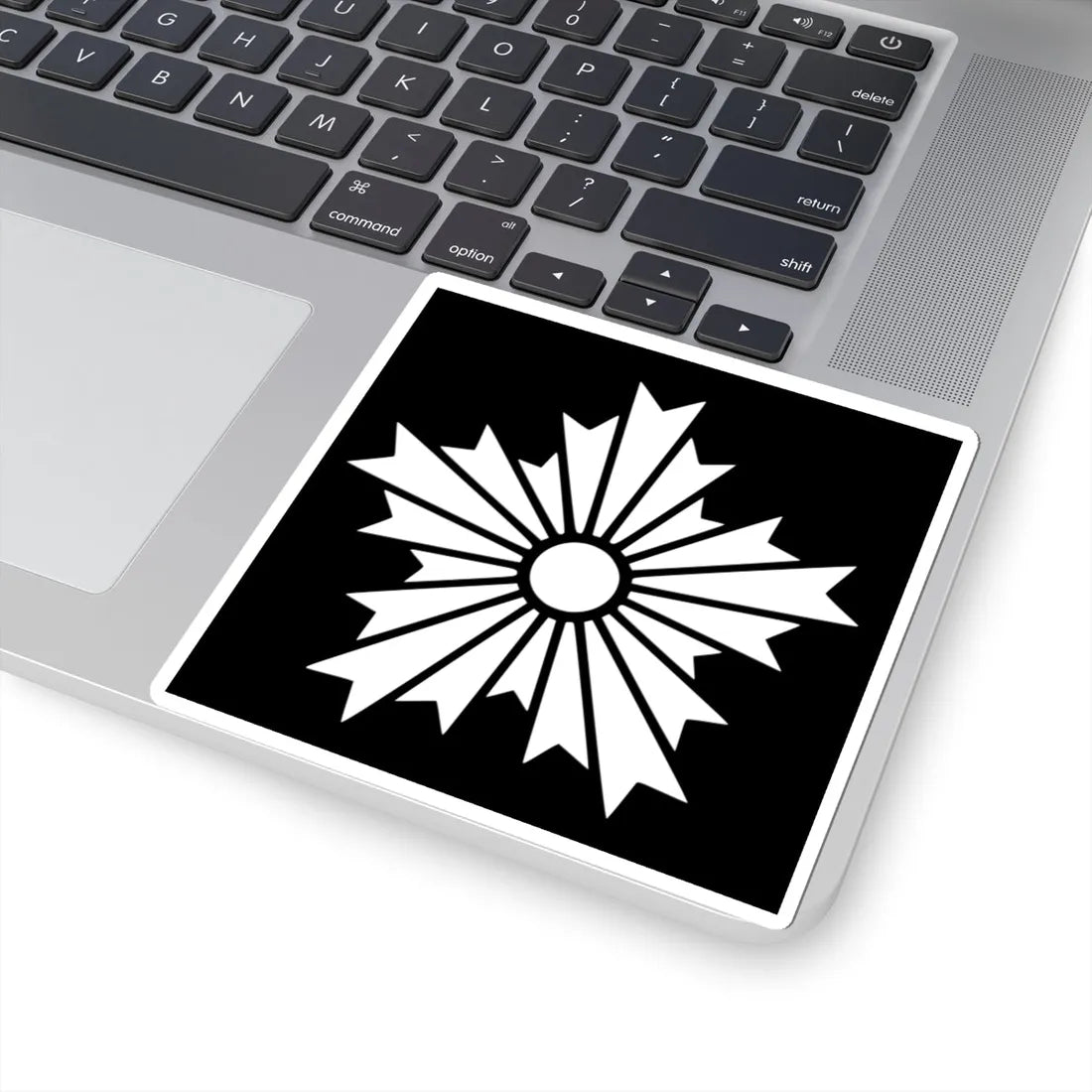 Japanese Crest AsahikageBlack background (Japan) (Coat of Arms) STICKER Vinyl Kiss-Cut Decal - The Sticker Space