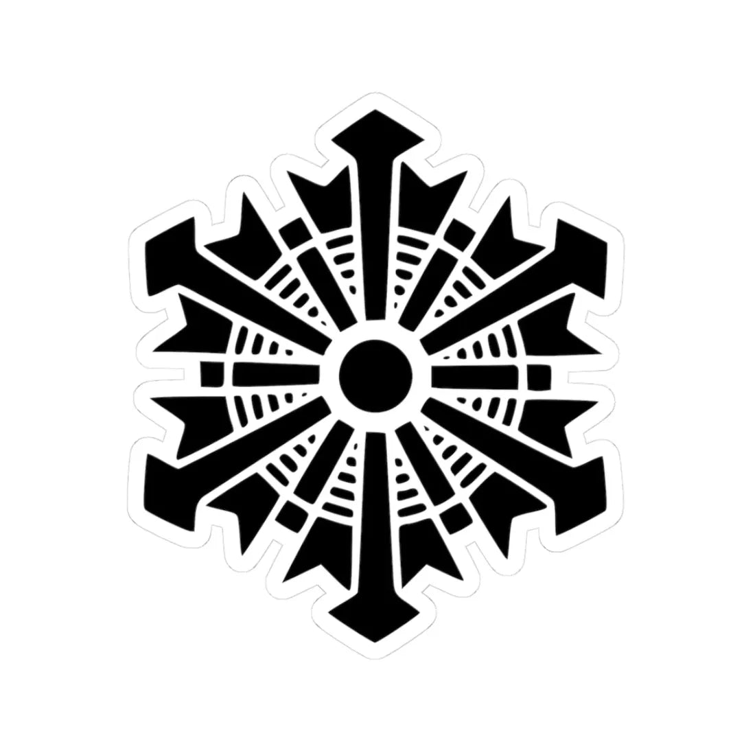 Japanese Crest FeuerwehrWhite background (Japan) (Coat of Arms) STICKER Vinyl Kiss-Cut Decal 3 Inch White - The Sticker Space