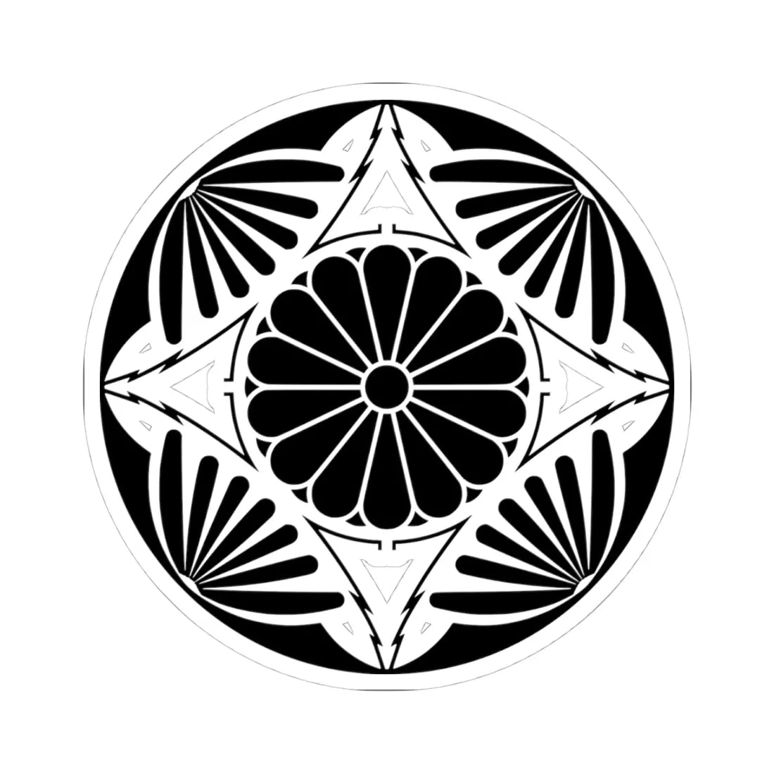 Japanese Crest of Takamado no miya (Japan) (Coat of Arms) STICKER Vinyl Kiss-Cut Decal 4 Inch White - The Sticker Space