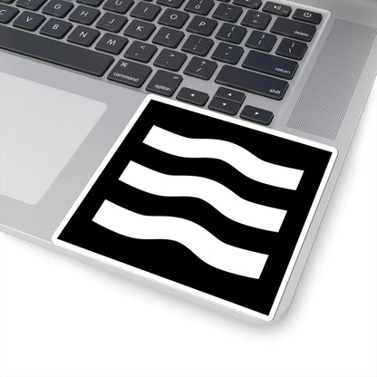 Japanese Crest Wakebe mitu Hiki (Japan) (Coat of Arms) STICKER Vinyl Kiss-Cut Decal - The Sticker Space