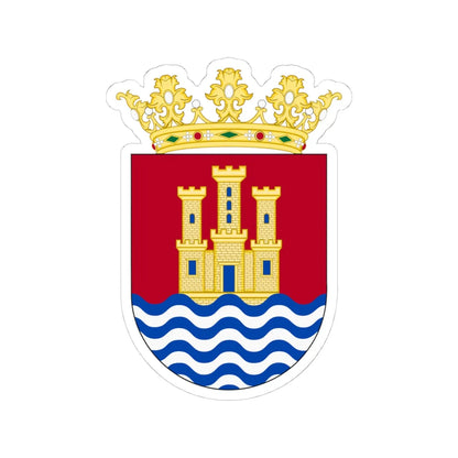 JaquimoOldShield (Costa Rica) (Coat of Arms) STICKER Vinyl Kiss-Cut Decal 4 Inch White - The Sticker Space