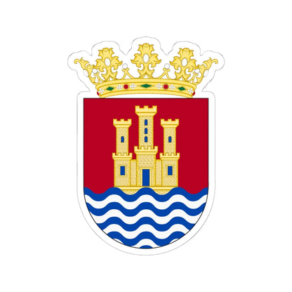 JaquimoOldShield (Costa Rica) (Coat of Arms) STICKER Vinyl Kiss-Cut Decal 6 Inch White - The Sticker Space