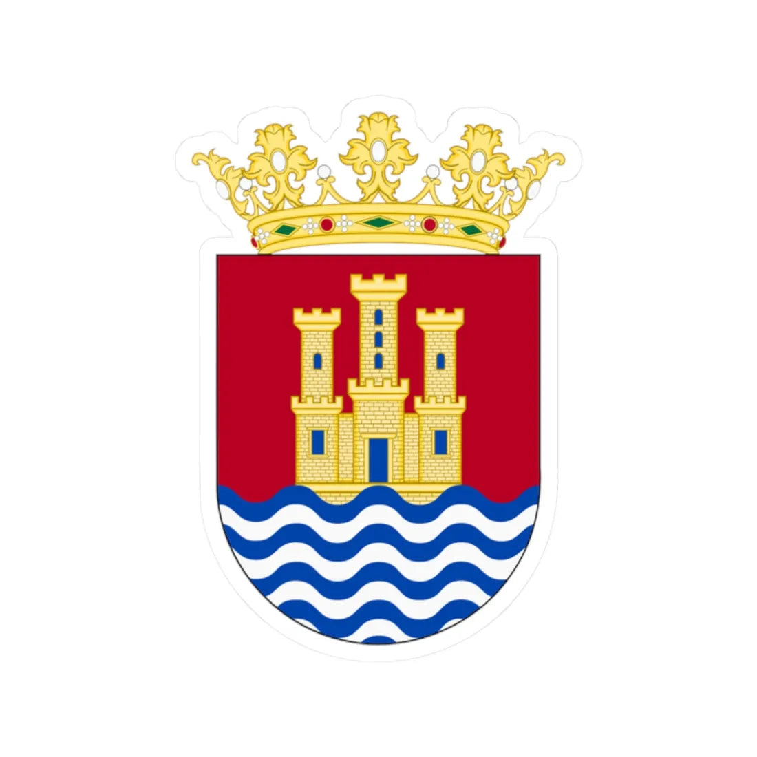 JaquimoOldShield (Costa Rica) (Coat of Arms) STICKER Vinyl Kiss-Cut Decal - The Sticker Space