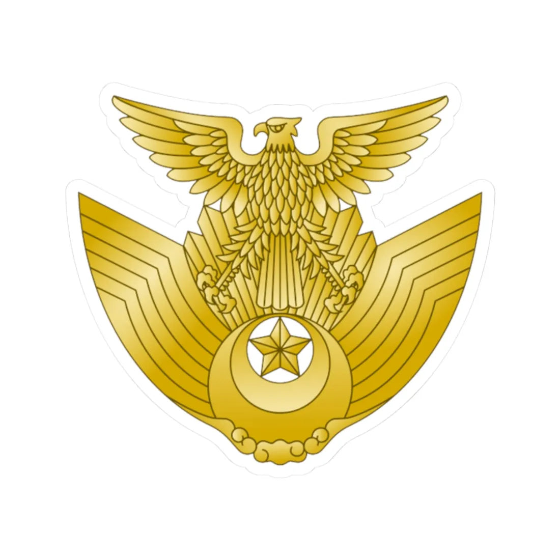 JASDF emblem (Japan) (Coat of Arms) STICKER Vinyl Kiss-Cut Decal 2 Inch White - The Sticker Space