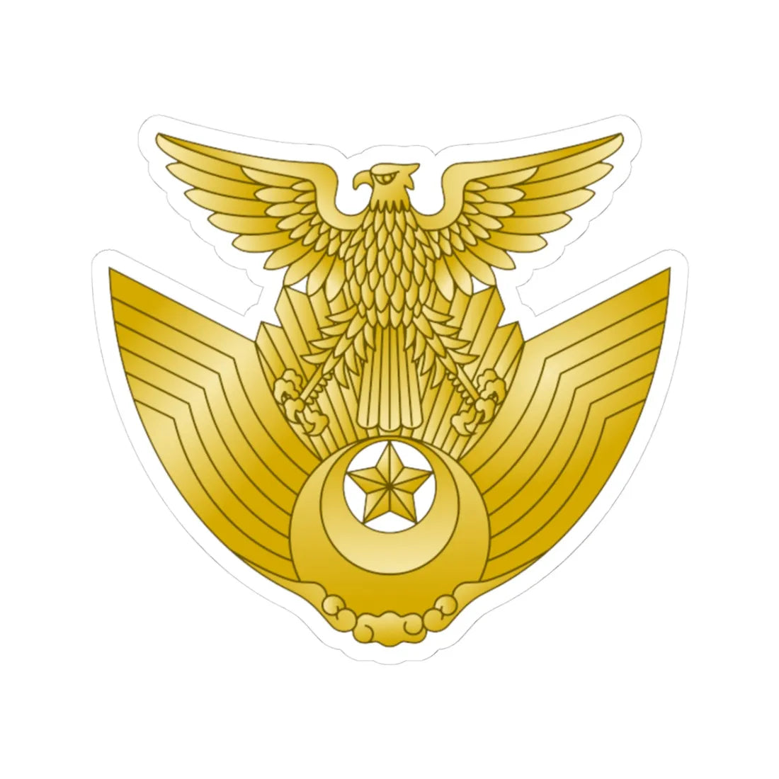 JASDF emblem (Japan) (Coat of Arms) STICKER Vinyl Kiss-Cut Decal 3 Inch White - The Sticker Space