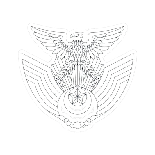 JASDF emblem outline (Japan) (Coat of Arms) STICKER Vinyl Kiss-Cut Decal 2 Inch White - The Sticker Space