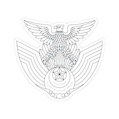 JASDF emblem outline (Japan) (Coat of Arms) STICKER Vinyl Kiss-Cut Decal 4 Inch White - The Sticker Space