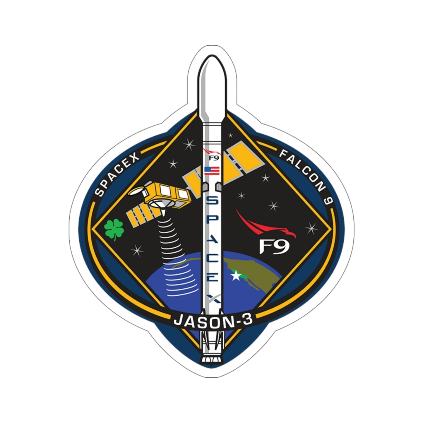 Jason-3 (SpaceX) STICKER Vinyl Die-Cut Decal-4 Inch-The Sticker Space